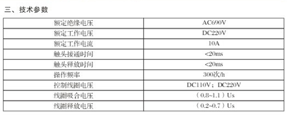 JZY1-K快速直流继电器技术参数